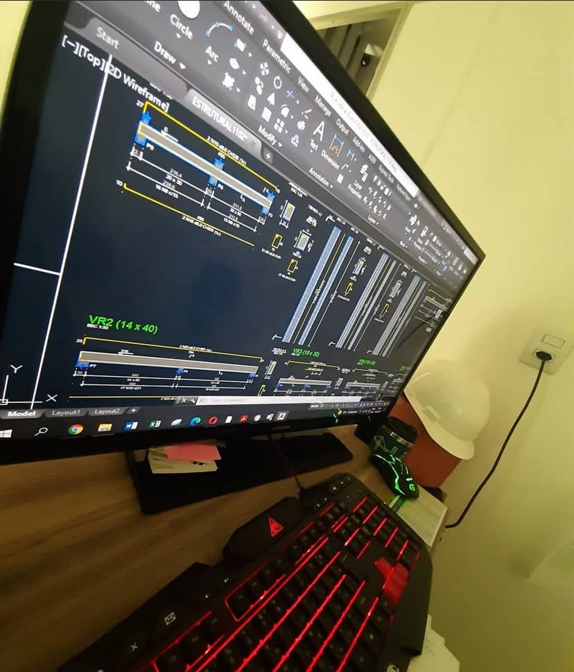 Laje com instalações